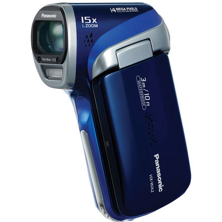 Panasonic HX-WA2 HD Waterproof Dual Camcorder, Blue