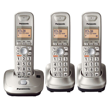 Panasonic DECT 6.0+1.9GHz Expandable Cordless Phone with 3 Handset