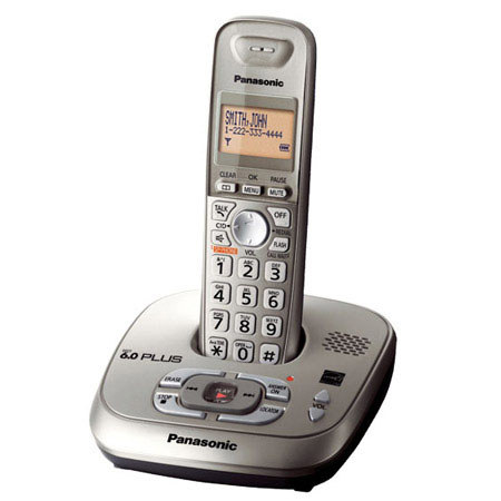 Panasonic KX-TG4021N DECT 6.0 Cordless Answering System with 1 Handset, Gold
