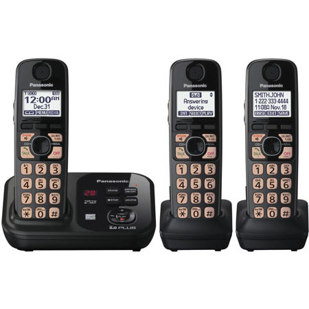 Panasonic KX-TG4733B Expandable Digital Cordless Phone with Answering System