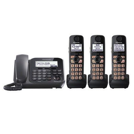 Panasonic KX-TG4773 Cordless System with 1 Corded & 3 Cordless Handsets