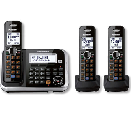 Panasonic KX-TG6843B Digital Cordless Answering System w/3 Handsets