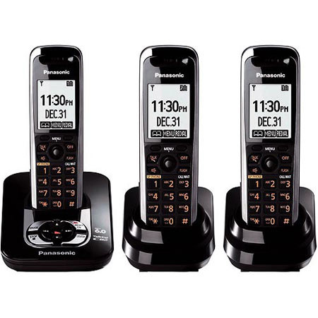 Panasonic KX-TG7433B Dect 6.0 3 Handset Cordless Phone