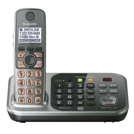 Panasonic KX-TG7741 Link-to-Cell via Bluetooth Cordless Answering System, Silver