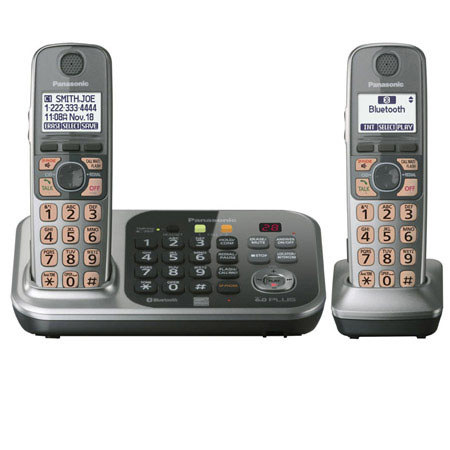 Panasonic KX-TG7742 Link-to-Cell via Bluetooth Cordless Answering System, Silver