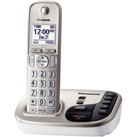 Panasonic KX-TGD220 Expandable Cordless Phone, 1 Handset, Champagne Gold