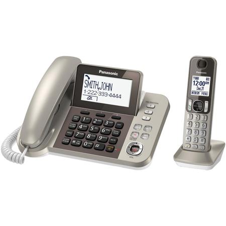 Panasonic KX-TGF350 Phone and Answering, 1 Cordless Handset, Champagne Gold