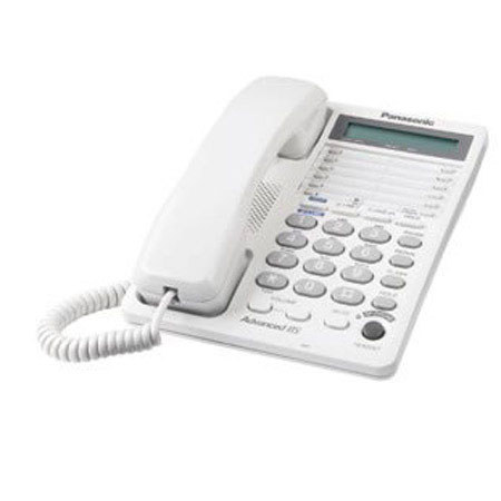 Panasonic KX-TS208WH 2-Line Integrated Telephone System with LCD, White