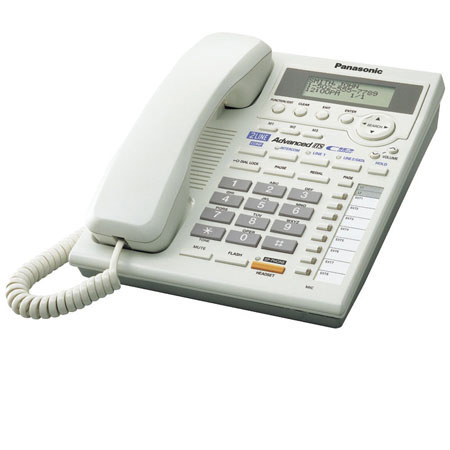 Panasonic KX-TS3282W 2-Line Integrated Phone System with Intercom, White