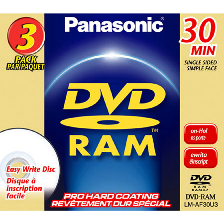 Panasonic LMAF30U3 8cm DVD-RAM Disc, Pro Hard Coating