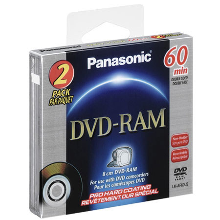Panasonic LMAF60U 8cm DVD-RAM Disc,Pro HardCoating 2-PK