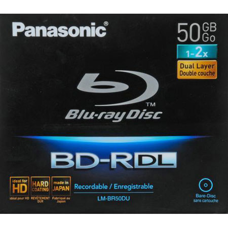 Panasonic BD-R Blu-ray 50GB 2x Disc, Dual-Side Capture