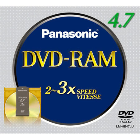 Panasonic LMHB47LU Single-Sided DVD-RAM Disc, 4.7GB