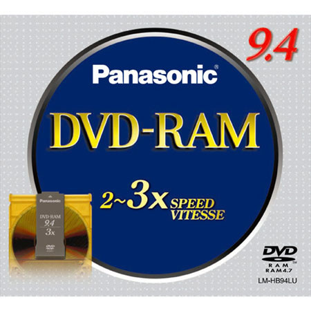 Panasonic LMHB94LU Double-Sided DVD-RAM Disc, 9.4GB