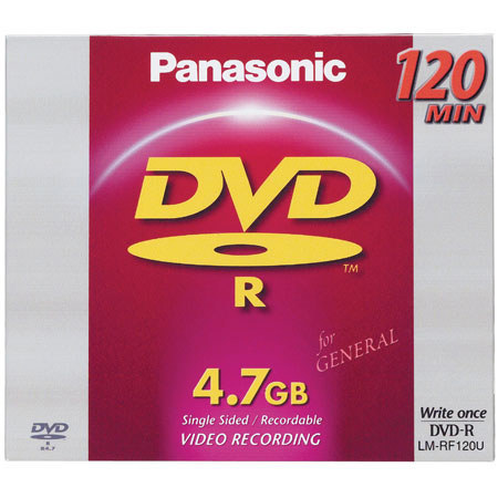 Panasonic DVD-RAM Disc for Video Recording, 120 Minutes, without Cartridge
