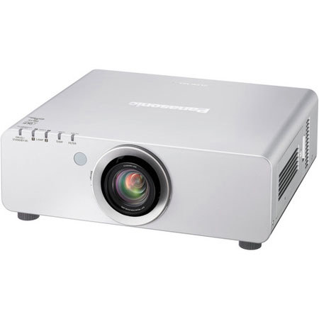 Panasonic PT-DZ680US 1-Chip DLP Projector, 1920x1200 Native Resolution, 16:10 Aspect Ratio, 2000:1 Contrast Ratio, 3D, Silver