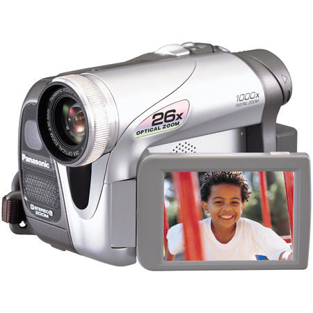 Panasonic PV-GS31 Ultra-Compact Digital Palmcorder MultiCam Camcorder with 26x Optical & 800x Digital Zoom, LED Light, LCD Screen & Color Viewfinder