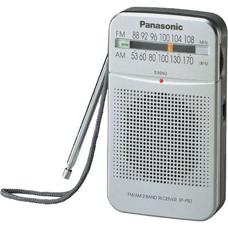 Panasonic RF-P50 AM/FM Pocket Radio with Slide-Rule Tuning Dial