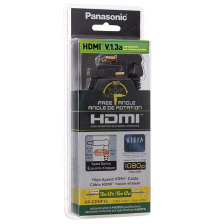 Panasonic RP-CDHF15 4.9ft HDMI Cable, Black