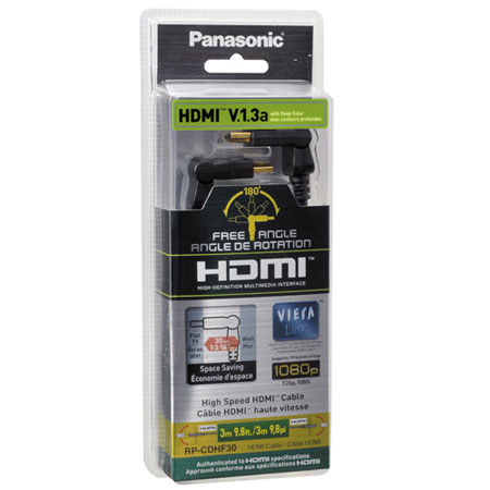Panasonic RP-CDHF30 9.8ft HDMI Cable, Black