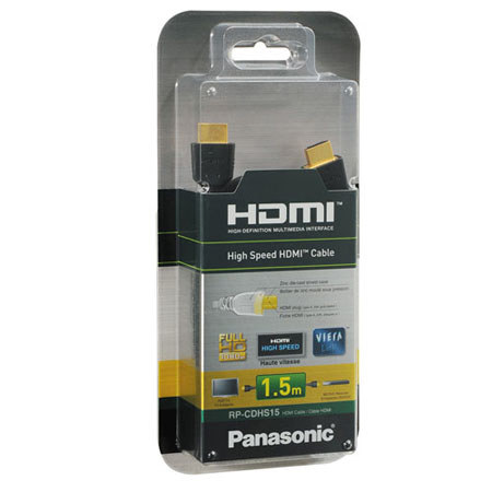 Panasonic RP-CHES15 1.5m/4.9ft HDMI Cable, Black