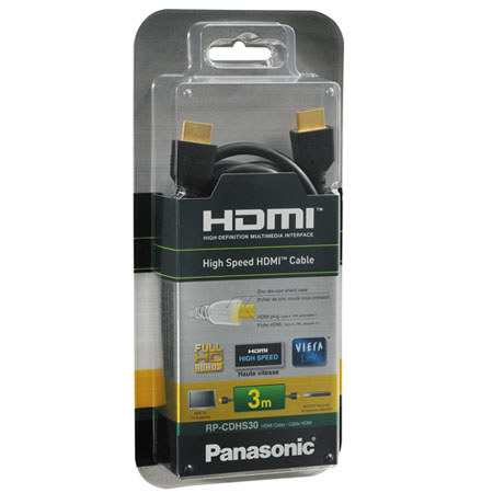 Panasonic RP-CHES30 3.0m/9.8 feet HDMI Cable, Black