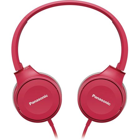 Panasonic RP-HF100M Lightweight On-Ear Headphones with Mic, Pink