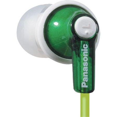 Panasonic RP-HJE120 Earbud Headphone, Green