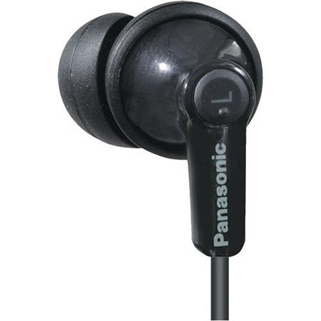 Panasonic RP-HJE120 Earbud Headphone, Black