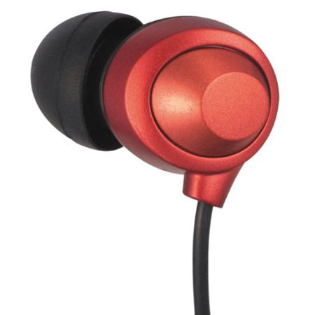 Panasonic RP-HJE180 ErgoFit Binaural Earphone, Red