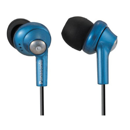 Panasonic RP-HJE280 ErgoFit Binaural Earphone, Blue
