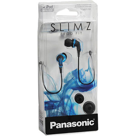 Panasonic RP-HJE350 SLIMZ In-Ear Headphone, Blue