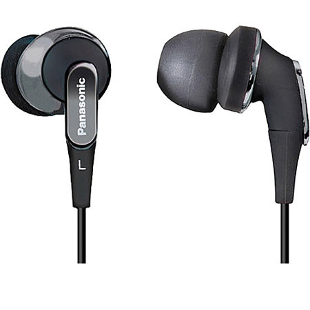Panasonic RP-HJE350 SLIMZ In-Ear Headphone, Black