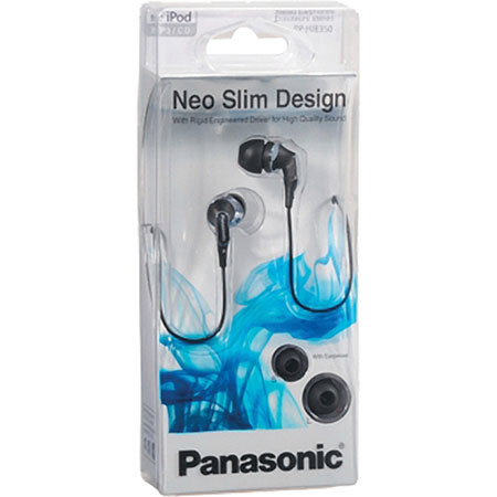 Panasonic RP-HJE450 In-Ear Stereo Headphones, Black