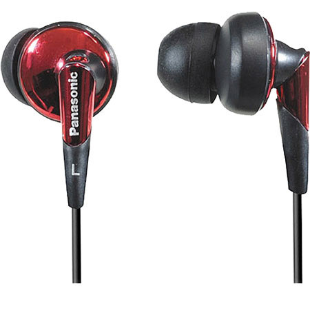 Panasonic RP-HJE450 In-Ear Stereo Headphones, Red