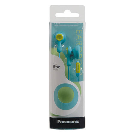 Panasonic RP-HV41-A Stereo Eardrops Earphones, Blue/Green