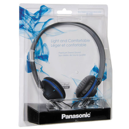 Panasonic RP-HX35-A Super-Lightweight Stereo Headphones, Blue