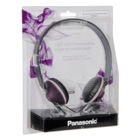 Panasonic RP-HX35-A Super-Lightweight Stereo Headphones, Violet