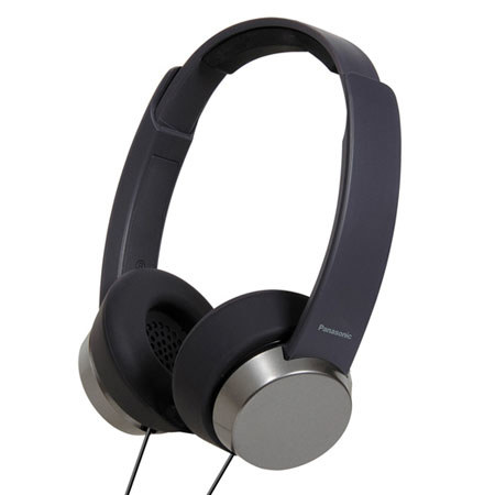 Panasonic Street Style Monitor Headphones with Remote & Mic, Black/Silver