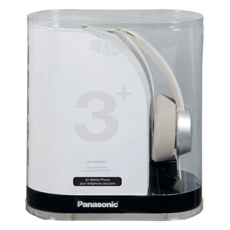 Panasonic Street Style Monitor Headphones with Remote & Mic, White/Beige/Silver