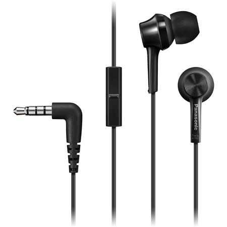 Panasonic RP-TCM115 Canal-Type In-Ear Headphones, Black