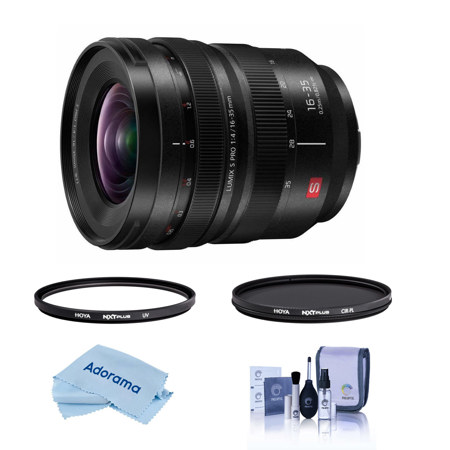 Panasonic LUMIX S PRO 16-35mm f/4 Lens for L Mount, Bundle with Hoya NXT Plus 77mm UV+CPL Filter Kit, Cleaning Kit, Cleaning Cloth