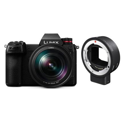 Panasonic LUMIX S1 Mirrorless Camera with 24-105mm f/4 O.I.S Lens W/Mount Convrt