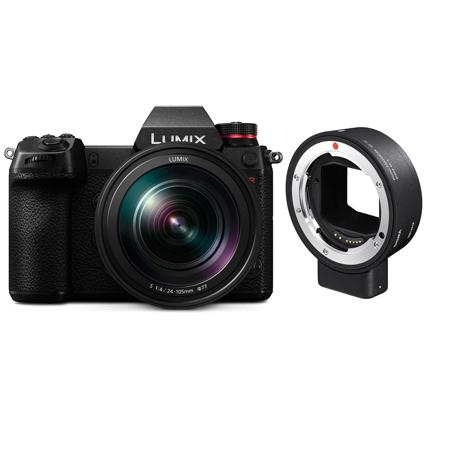 Panasonic LUMIX S1R Mirrorless Camera with 24-105mm f/4 Lens W/Mount Converter