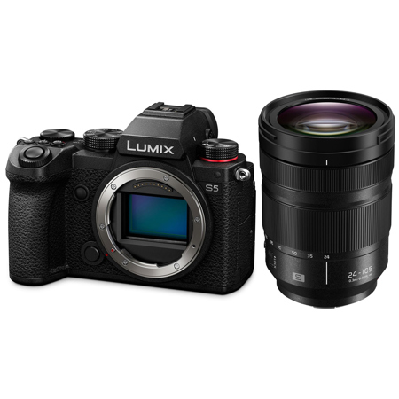 Panasonic LUMIX DC-S5 Mirrorless Camera w/LUMIX S 24-105mm f/4 Macro O.I.S. Lens