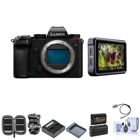 Panasonic Lumix DC-S5 Mirrorless Camera with Atomos Ninja V Kit