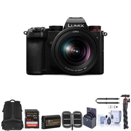 Panasonic Lumix DC-S5 Mirrorless Camera with 20-60mm Lens with Accessories  Kit DC-S5KK B