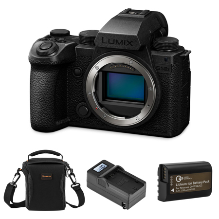 Panasonic LUMIX S5IIX Mirrorless Camera, Bundle with Battery, Smart Charger and Shoulder Bag