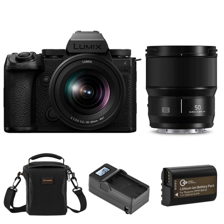 Panasonic LUMIX S5IIX Camera w/20-60mm & 50mm Lenses, Bundle w/Included Value