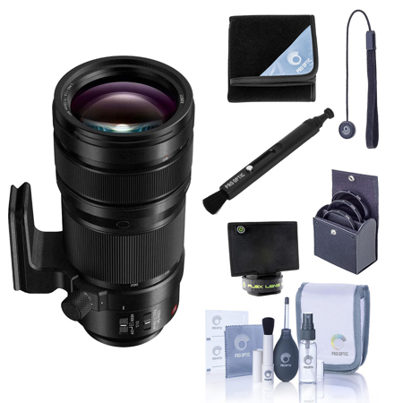 Panasonic LUMIX S PRO 70-200mm f/2.8 Lens, Bundle with Lens Wrap, 82mm Filter Kit, Flex Lens Shade, Lens Cleaner, Cleaning Kit and Lens Cap Tether